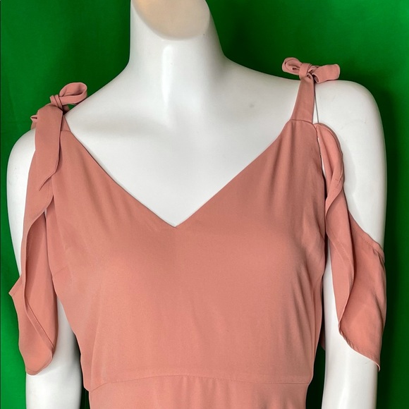 EXPRESS Flutter Ruffle Apricot Maxi Dress Size 4 - Picture 8 of 8